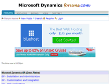 Tablet Screenshot of microsoftdynamicsforums.com